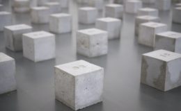 cube white block lot on gray surface