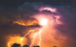 lightning strike at night