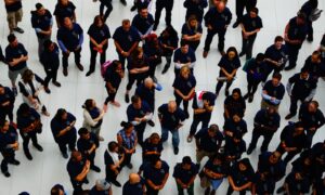 aerial photography of people