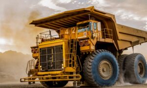 Heavy dump truck used for Platinum Mining in South Africa