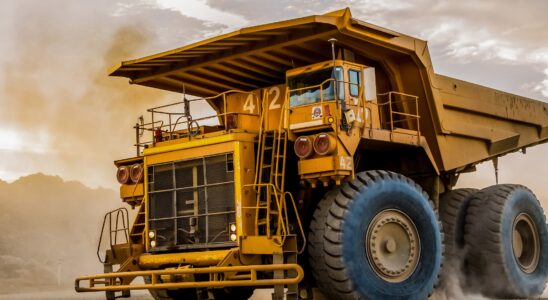 Heavy dump truck used for Platinum Mining in South Africa