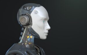 Robot's portrait in profile