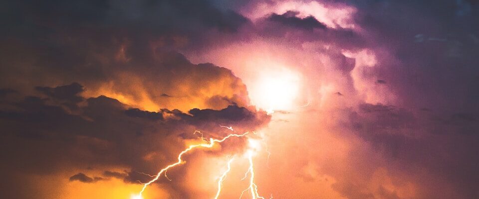lightning strike at night